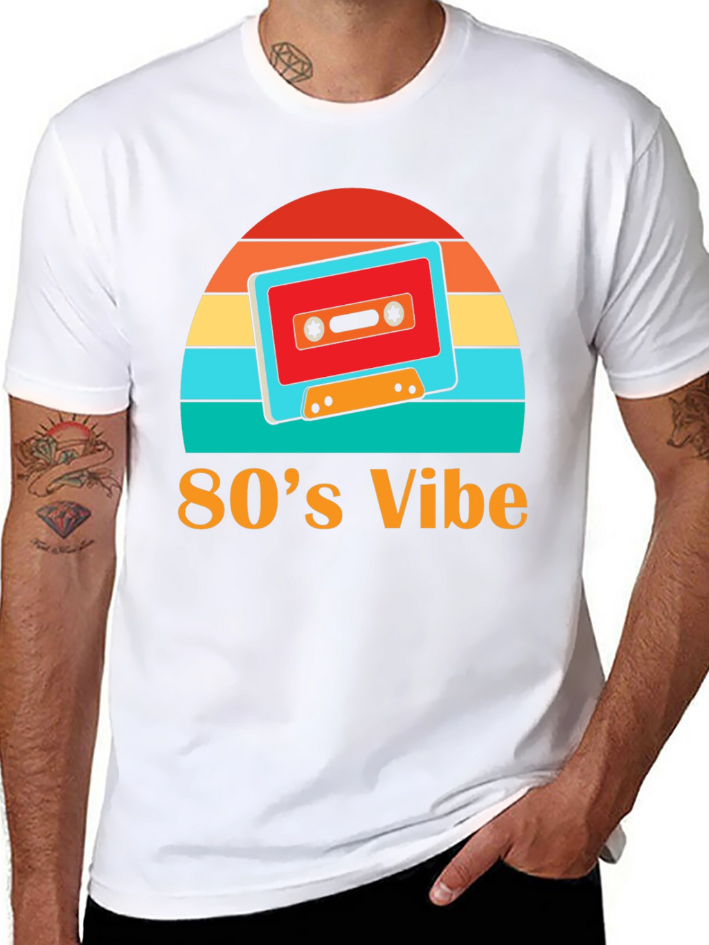 Retro 80s Vibe Cassette Tape Graphic Tee