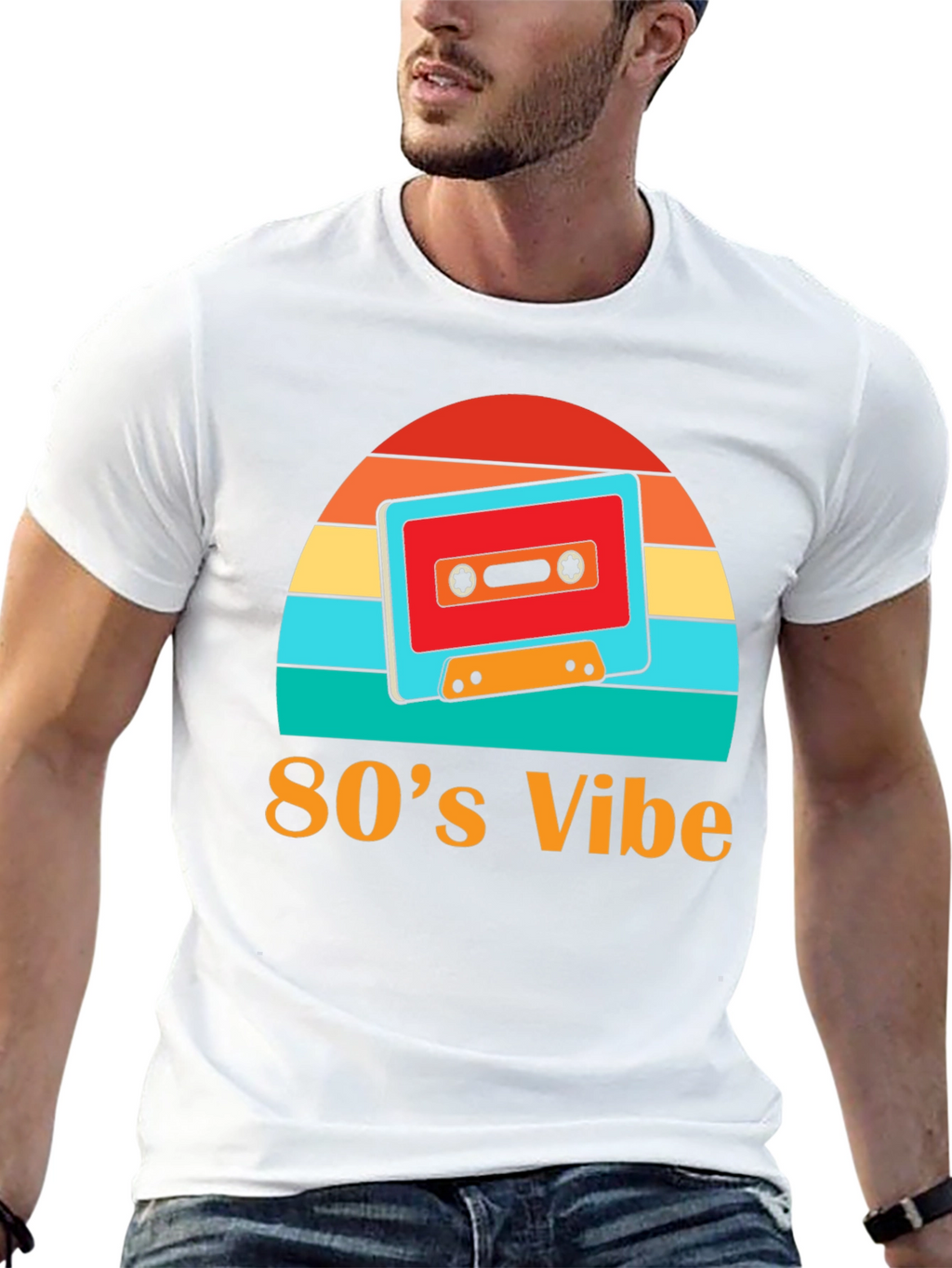 Retro 80s Vibe Cassette Tape Graphic Tee