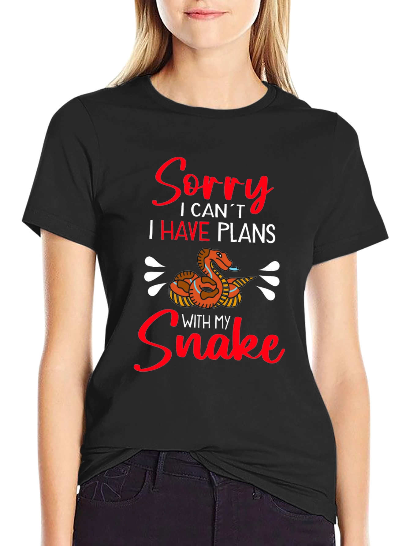 Funny Snake Lover Graphic T-Shirt - Sorry I Have Plans