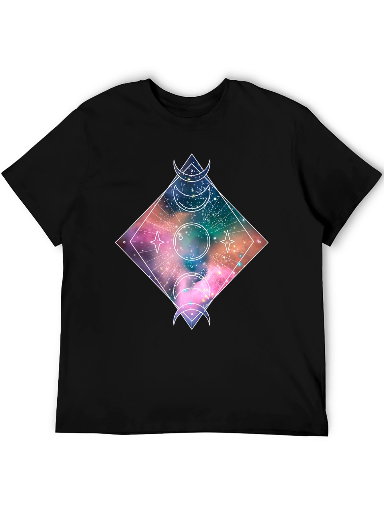 Cosmic Moon Phases T-Shirt - Galaxy Design