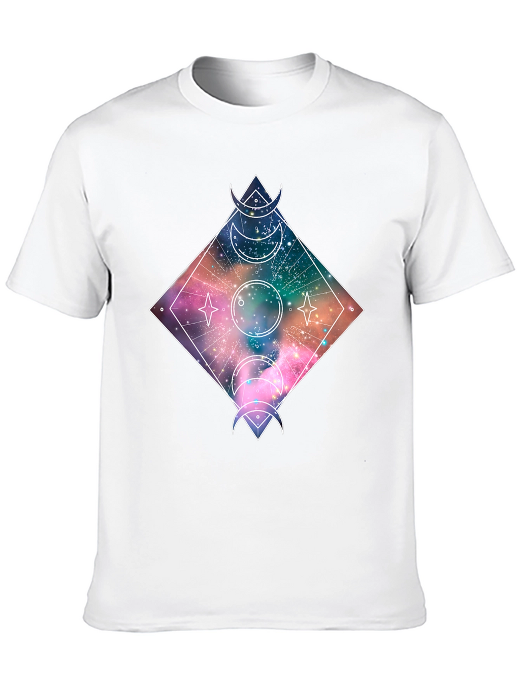 Cosmic Moon Phases T-Shirt - Galaxy Design