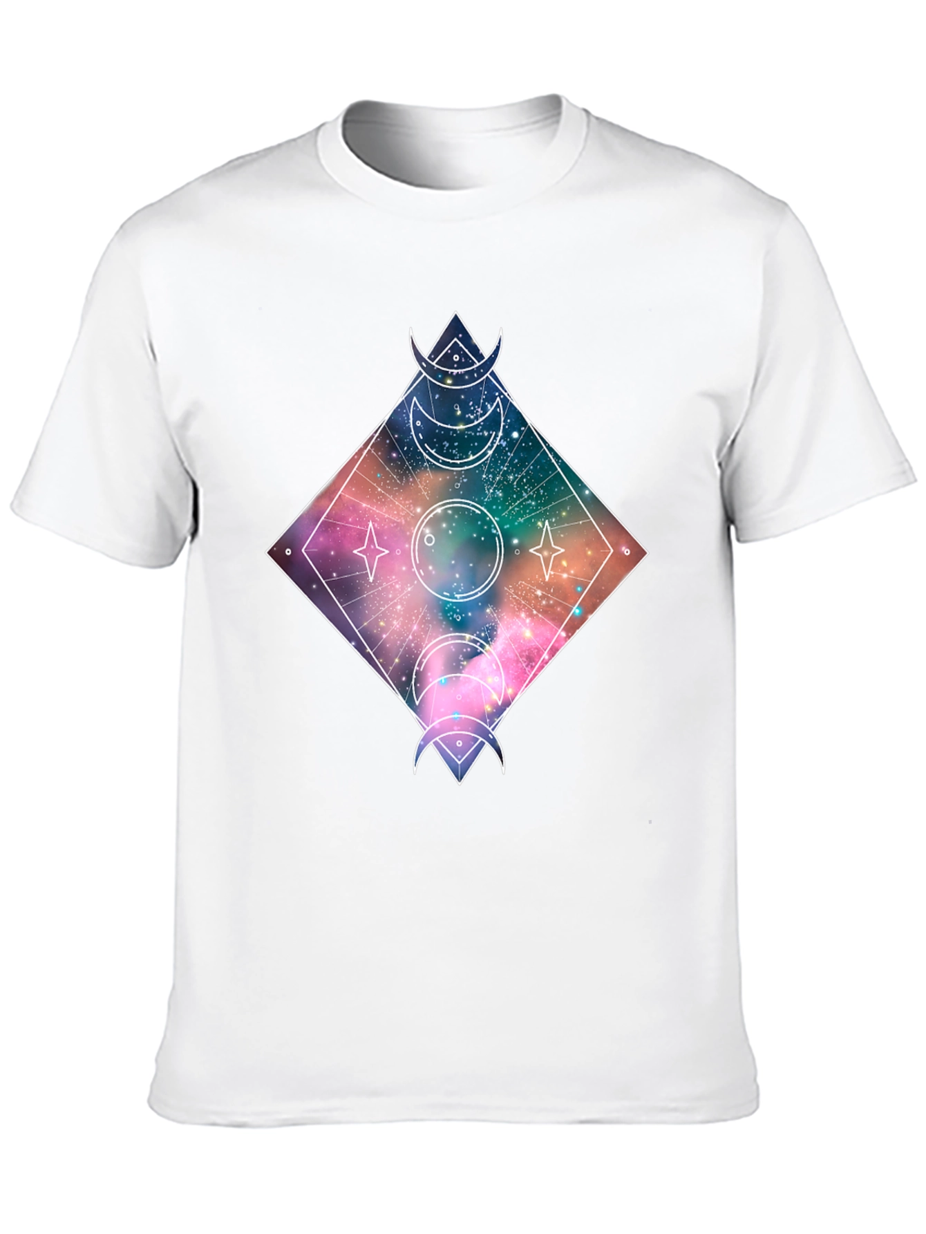 Cosmic Moon Phases T-Shirt - Galaxy Design