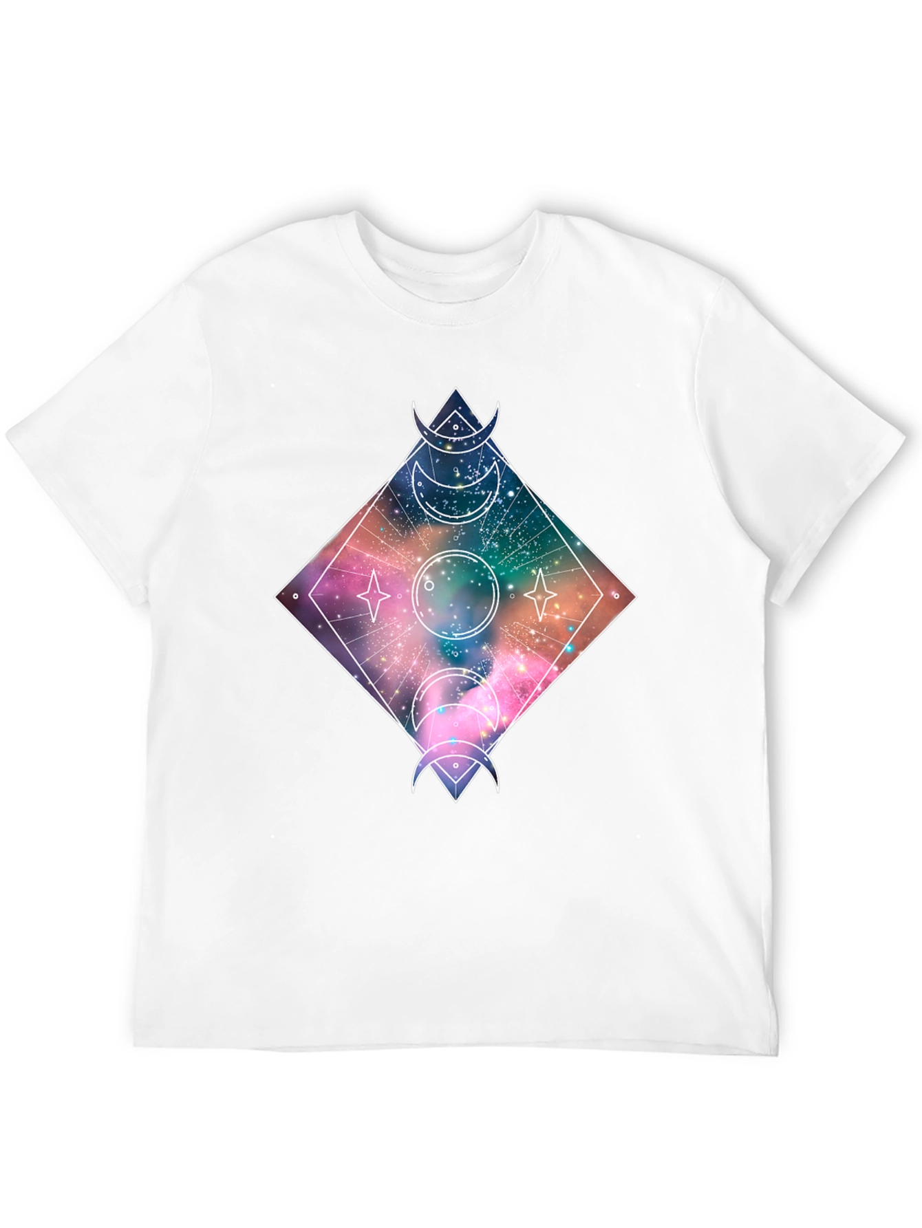 Cosmic Moon Phases T-Shirt - Galaxy Design