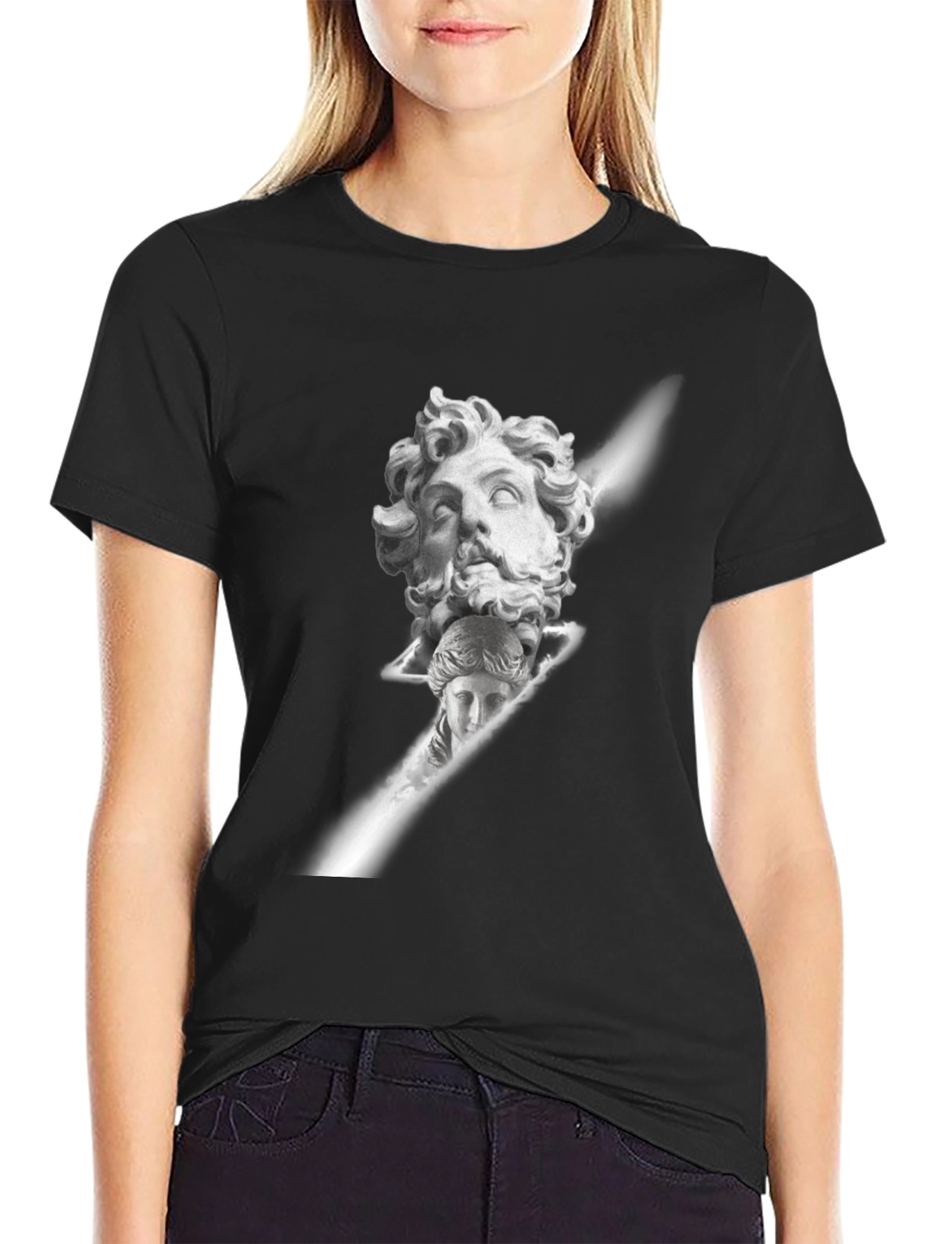 Ancient Bust Graphic Tee - Black