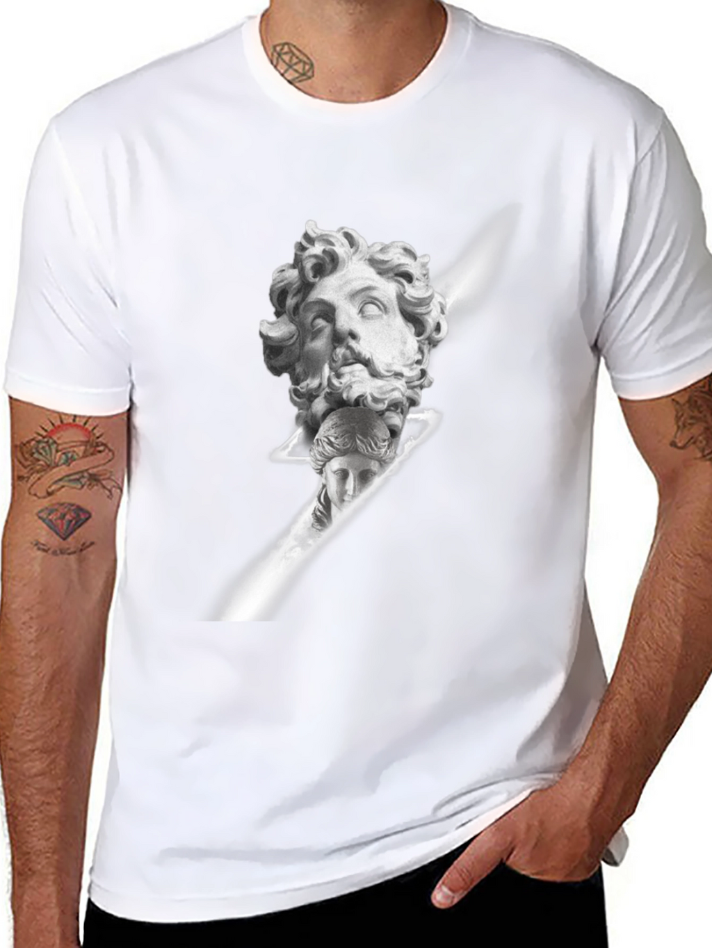 Ancient Bust Graphic Tee - Black