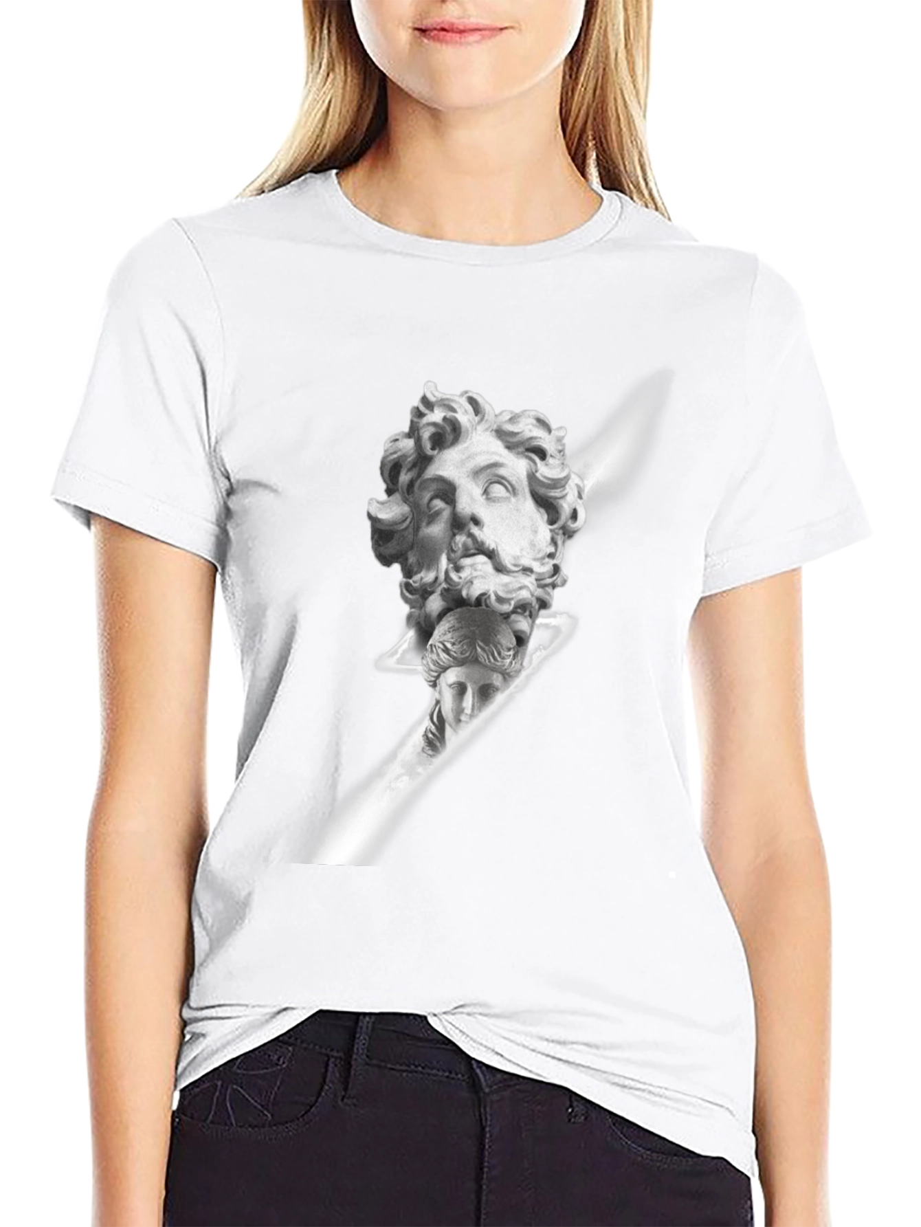 Ancient Bust Graphic Tee - Black