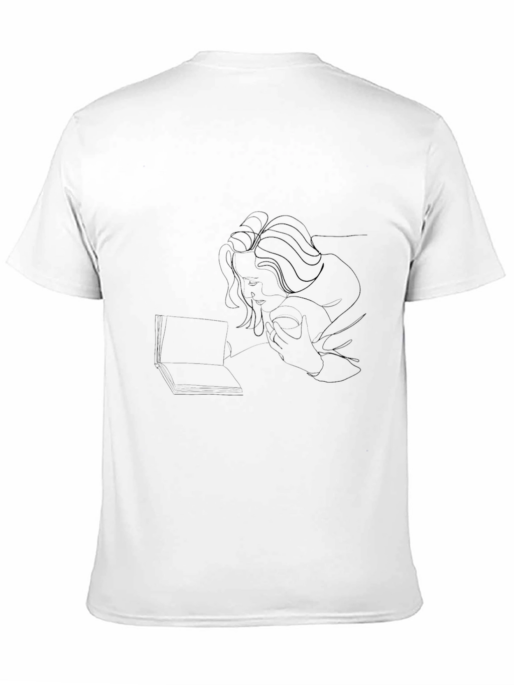 Modern Abstract Line Art T-Shirt - Unisex Black Tee