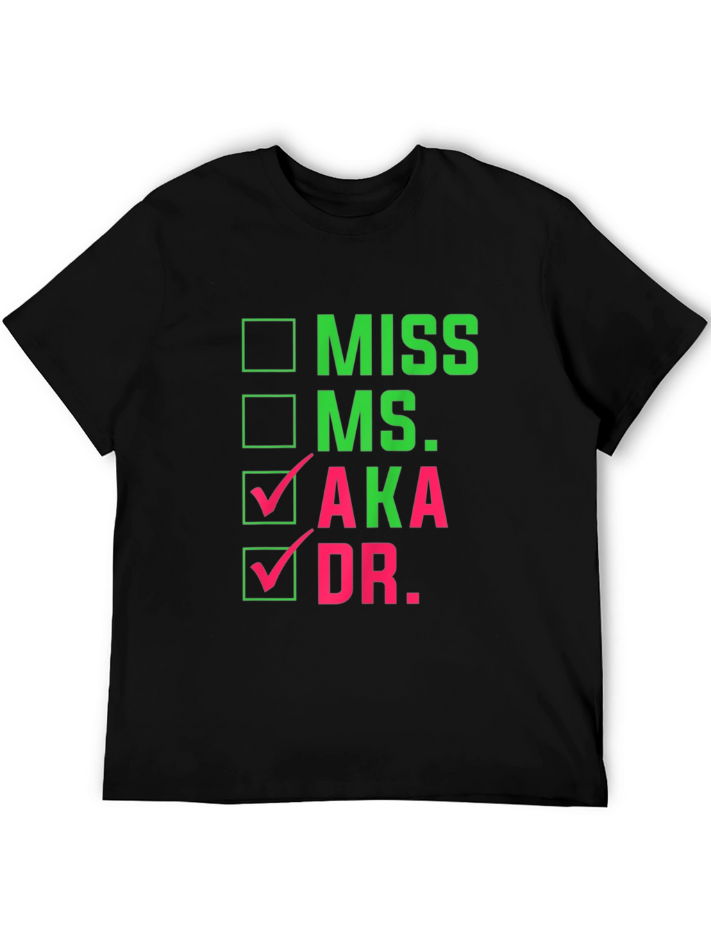 AKA Dr. Checkbox T-Shirt - Black Cotton Tee
