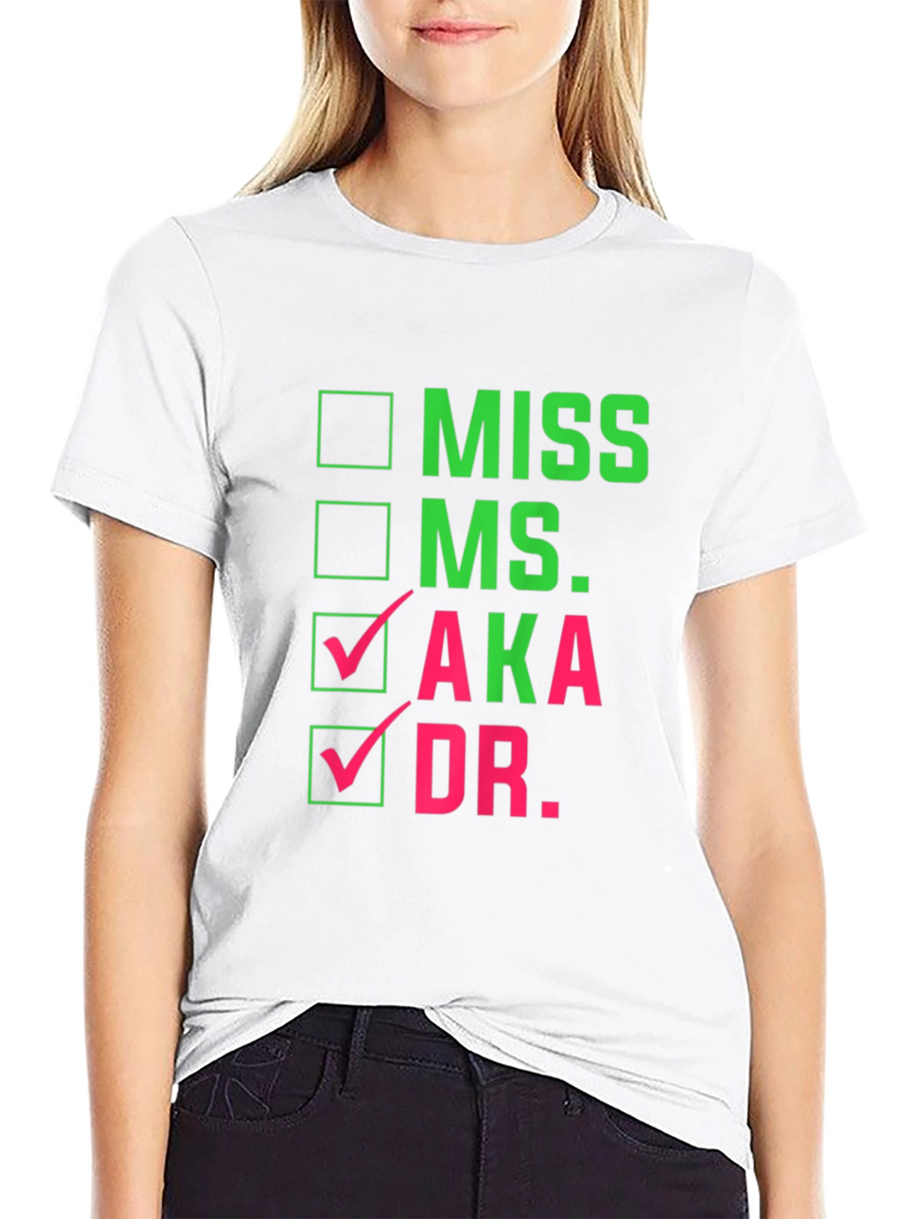 AKA Dr. Checkbox T-Shirt - Black Cotton Tee