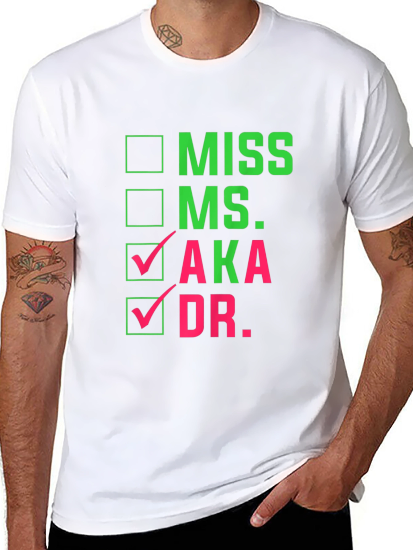 AKA Dr. Checkbox T-Shirt - Black Cotton Tee