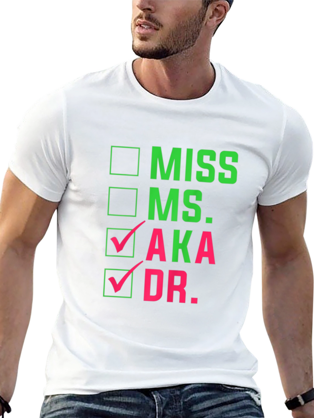 AKA Dr. Checkbox T-Shirt - Black Cotton Tee