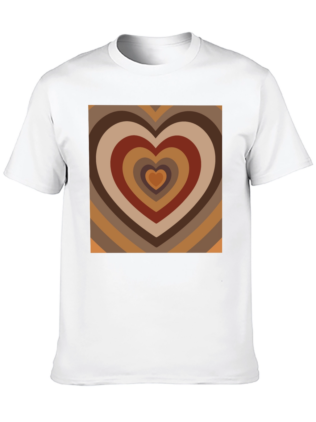 Retro Heart T-Shirt - 70s Style Design