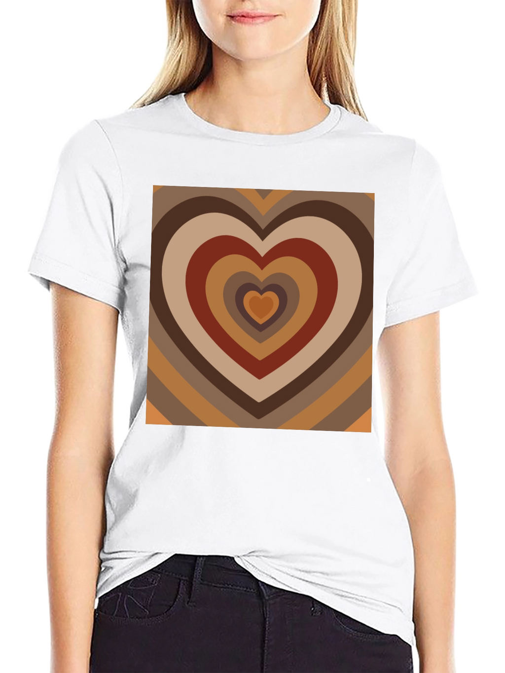Retro Heart T-Shirt - 70s Style Design
