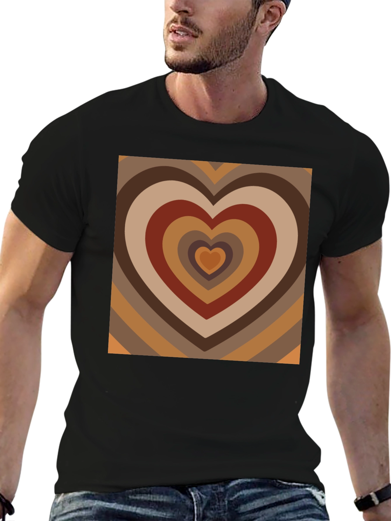 Retro Heart T-Shirt - 70s Style Design