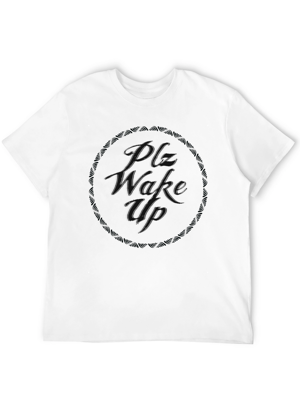 Black T-Shirt with Subtle Graphic Design