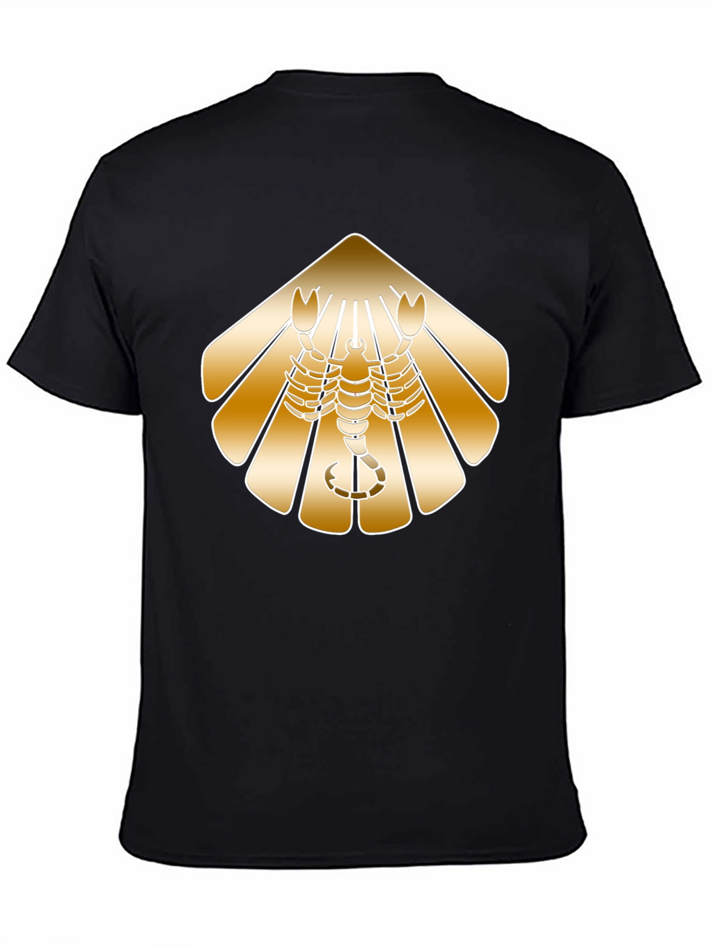 Golden Scorpion Graphic Black T-Shirt