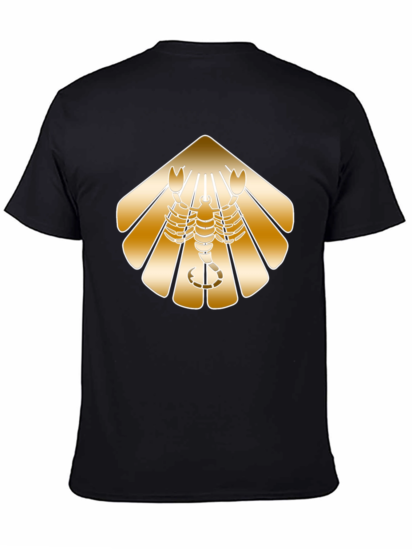 Golden Scorpion Graphic Black T-Shirt