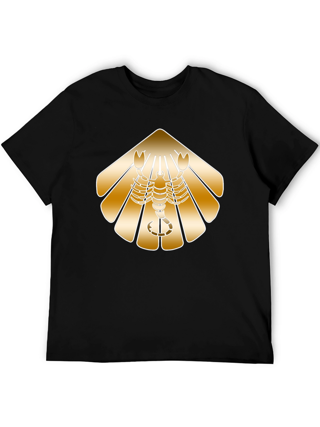 Golden Scorpion Graphic Black T-Shirt