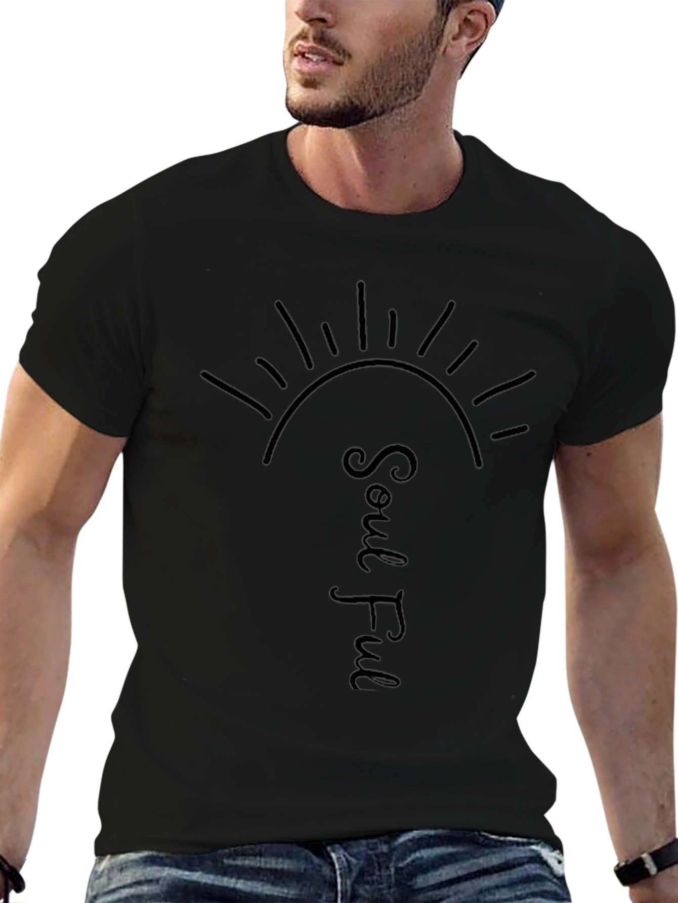Soulful Sun Graphic Tee - Black