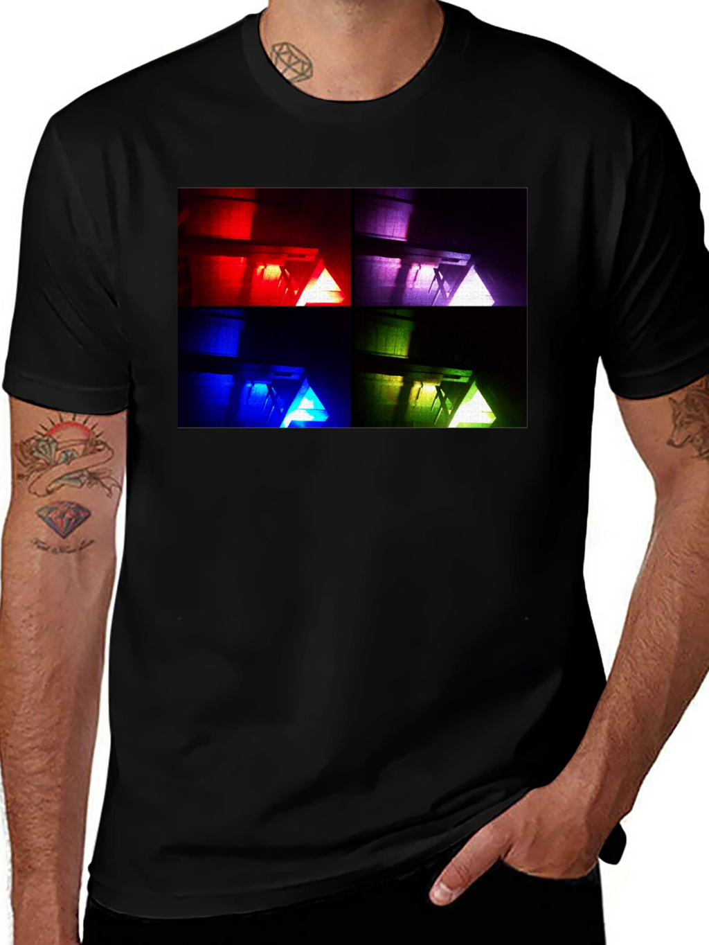 Prism Light Show Black T-Shirt