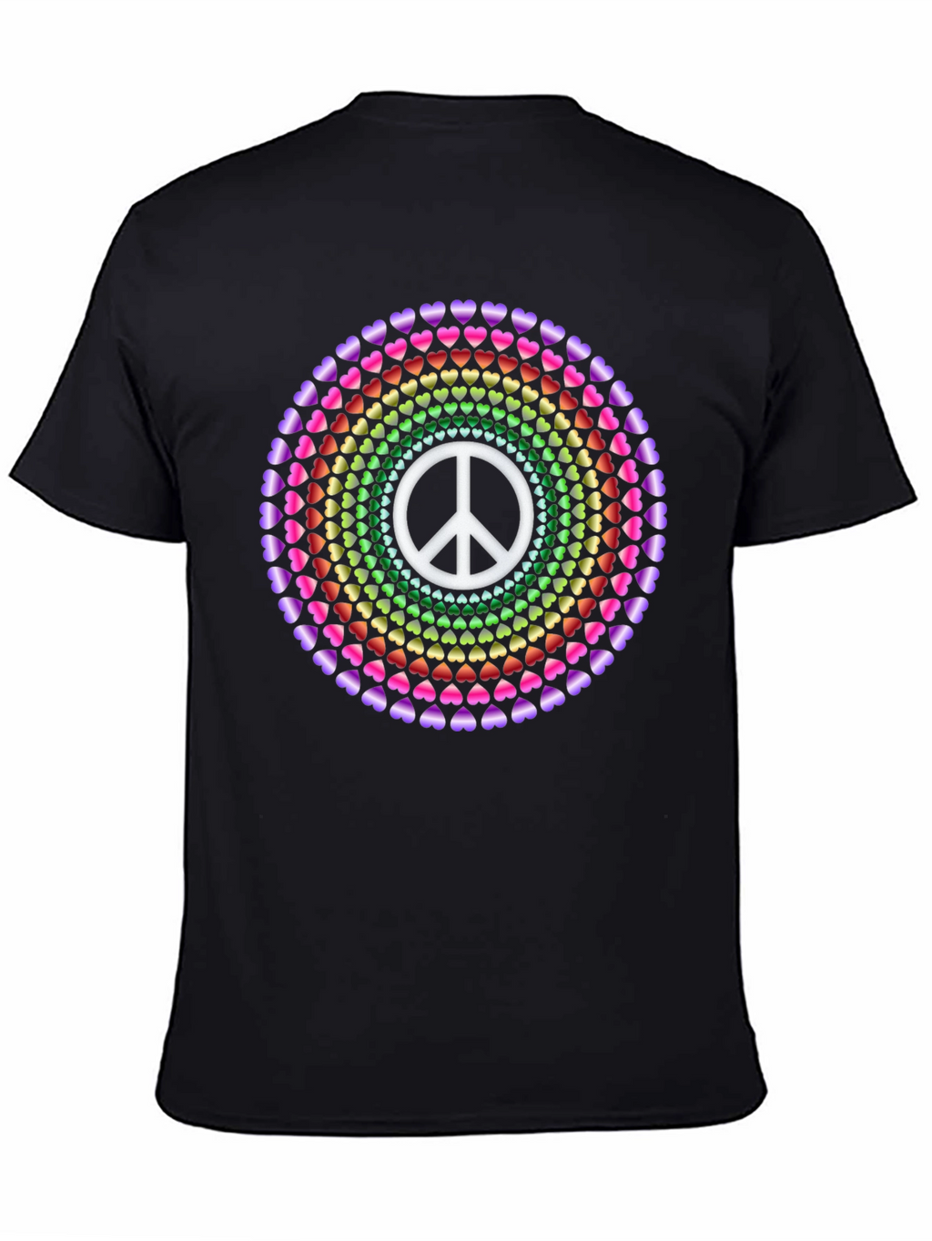 Peace & Love Heart Mandala Tee