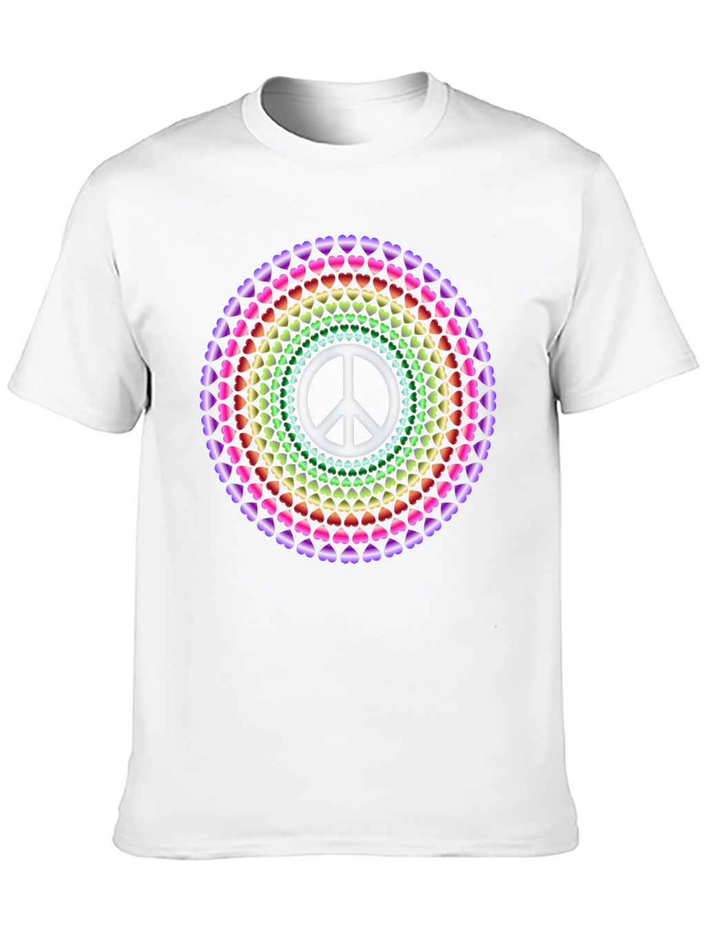Peace & Love Heart Mandala Tee