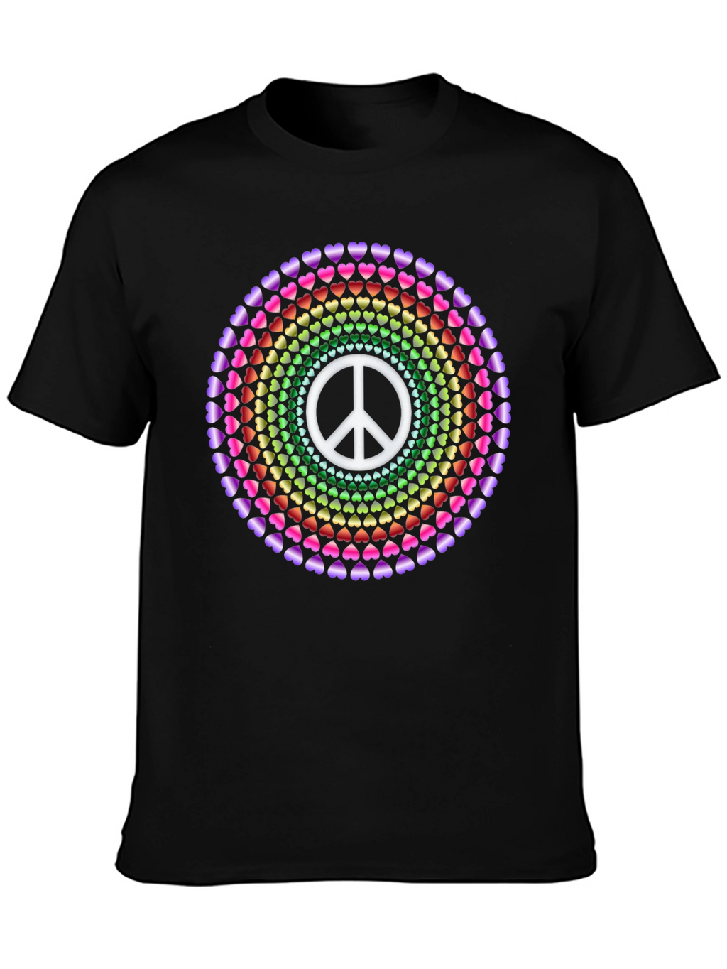 Peace & Love Heart Mandala Tee