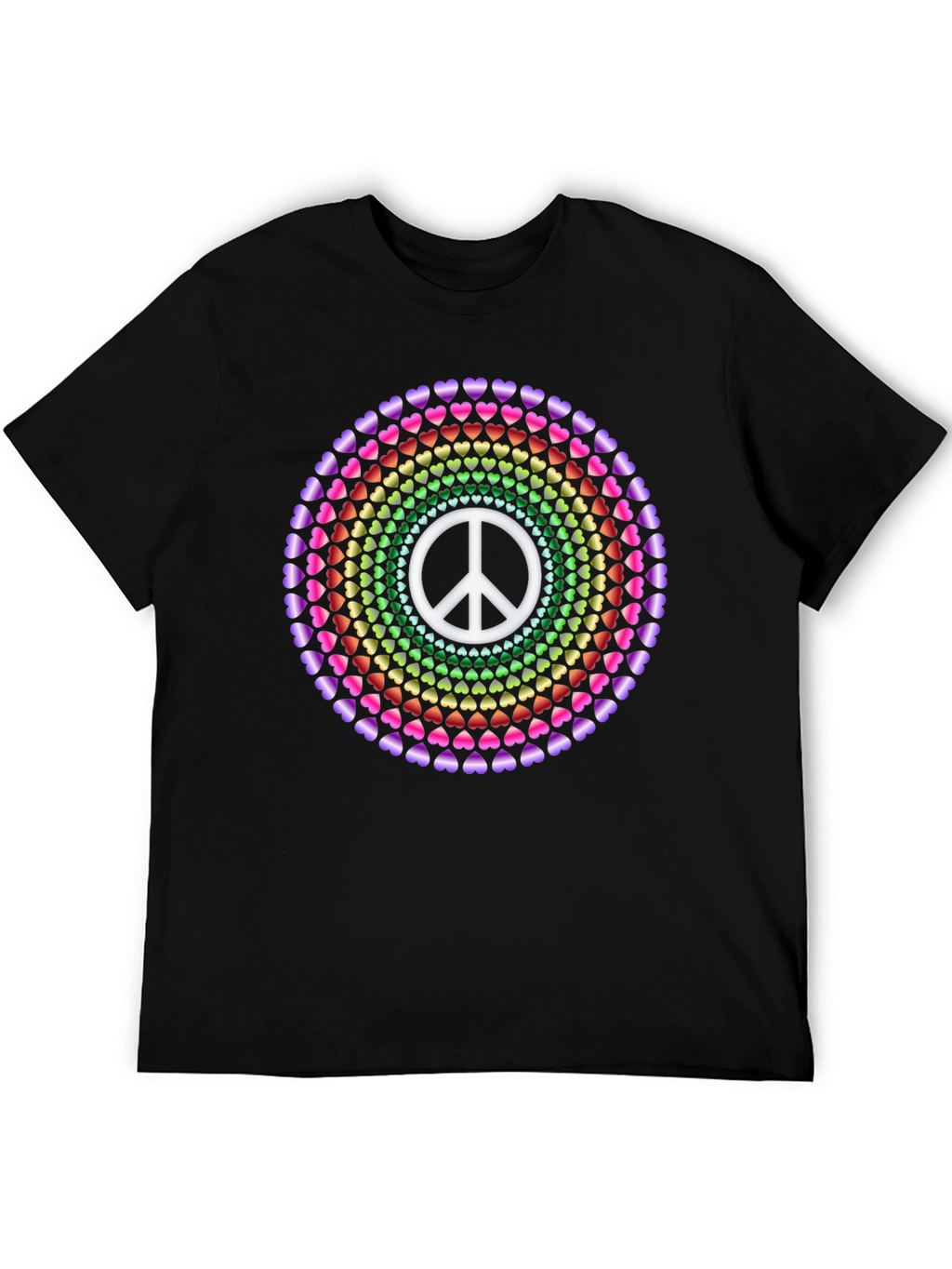 Peace & Love Heart Mandala Tee