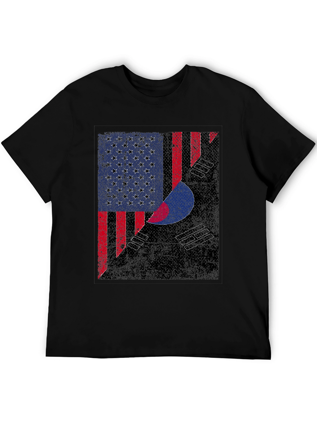 USA Korea Flag Graphic T-Shirt