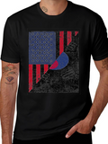 USA Korea Flag Graphic T-Shirt