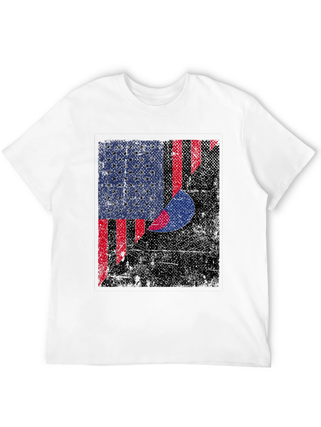 USA Korea Flag Graphic T-Shirt