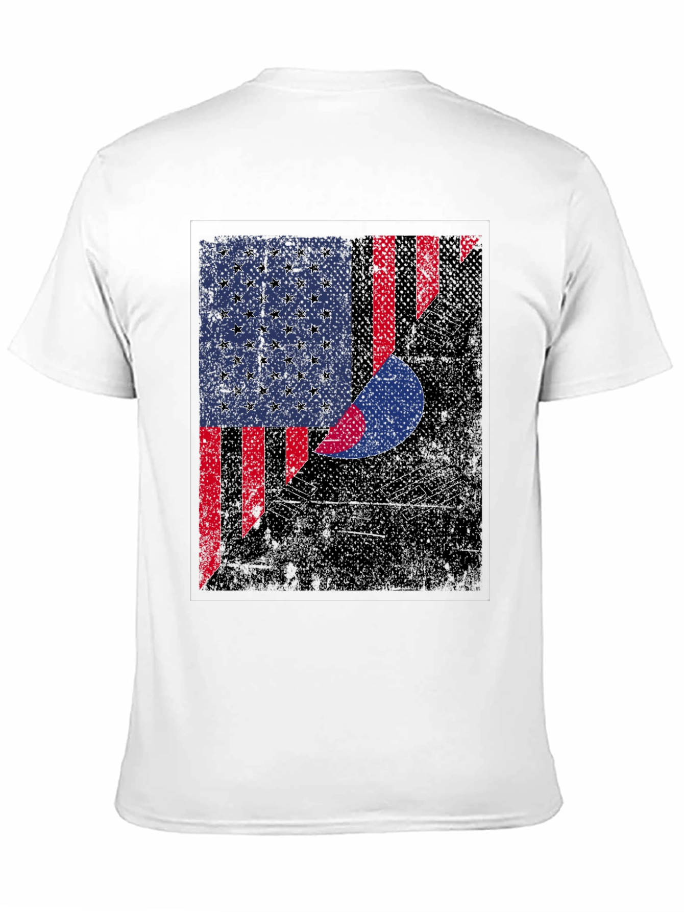 USA Korea Flag Graphic T-Shirt