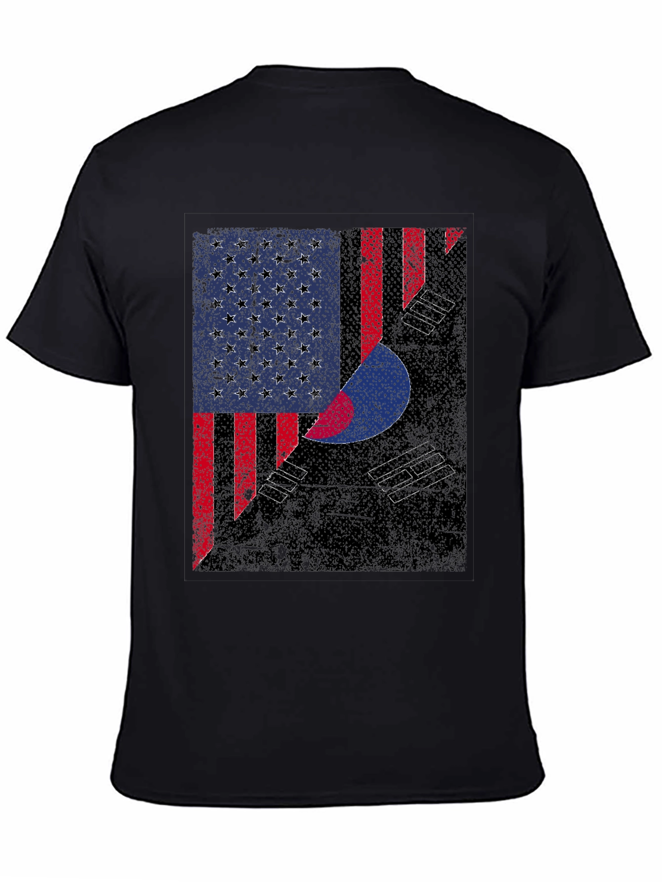 USA Korea Flag Graphic T-Shirt