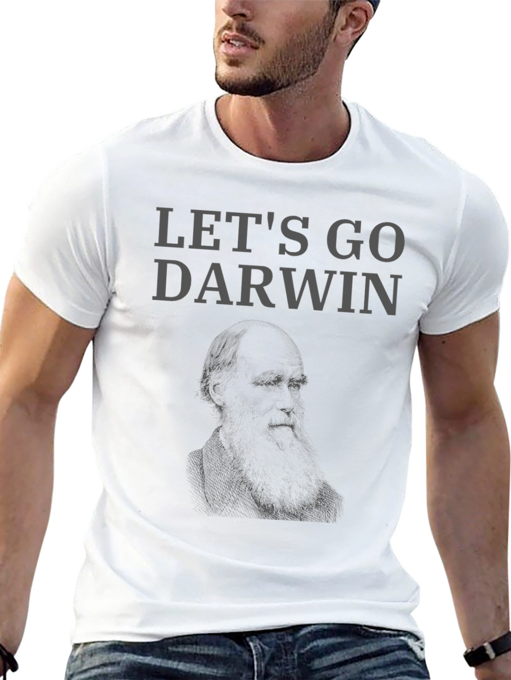 Lets Go Darwin Graphic Tee - Black Cotton T-Shirt