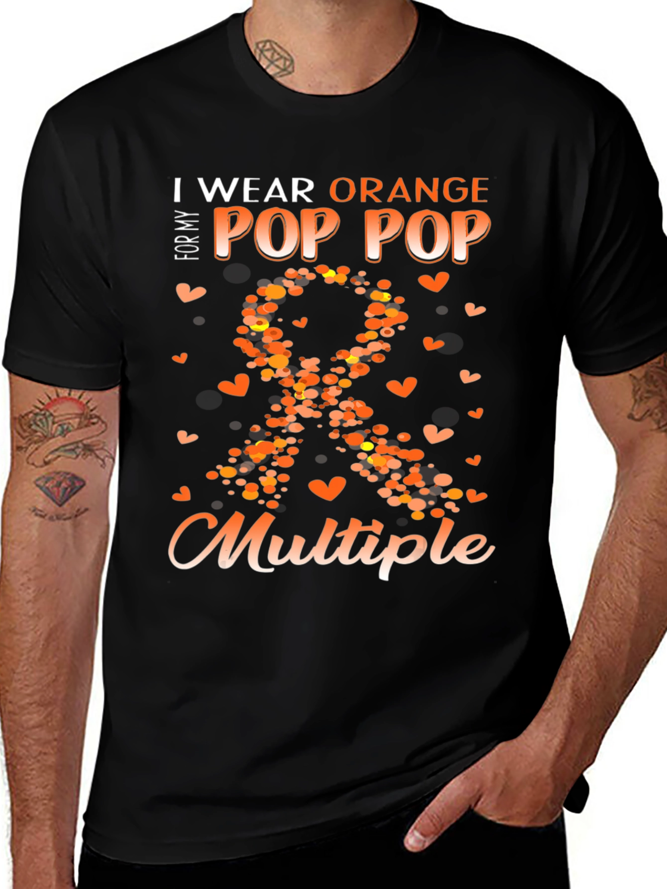 I Wear Orange For My Pop Pop Multiple T-Shirt