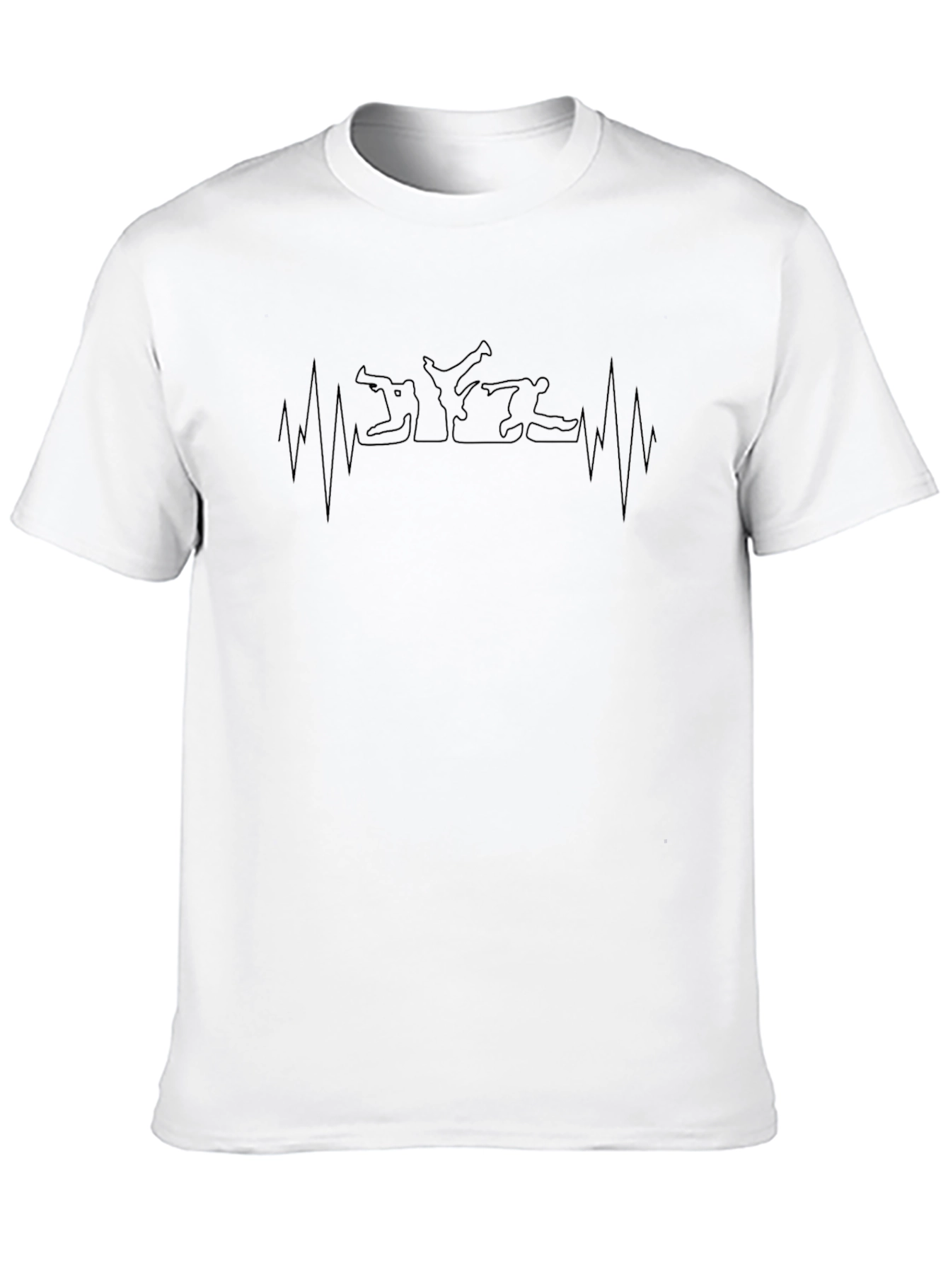 Martial Arts Heartbeat T-Shirt - Black