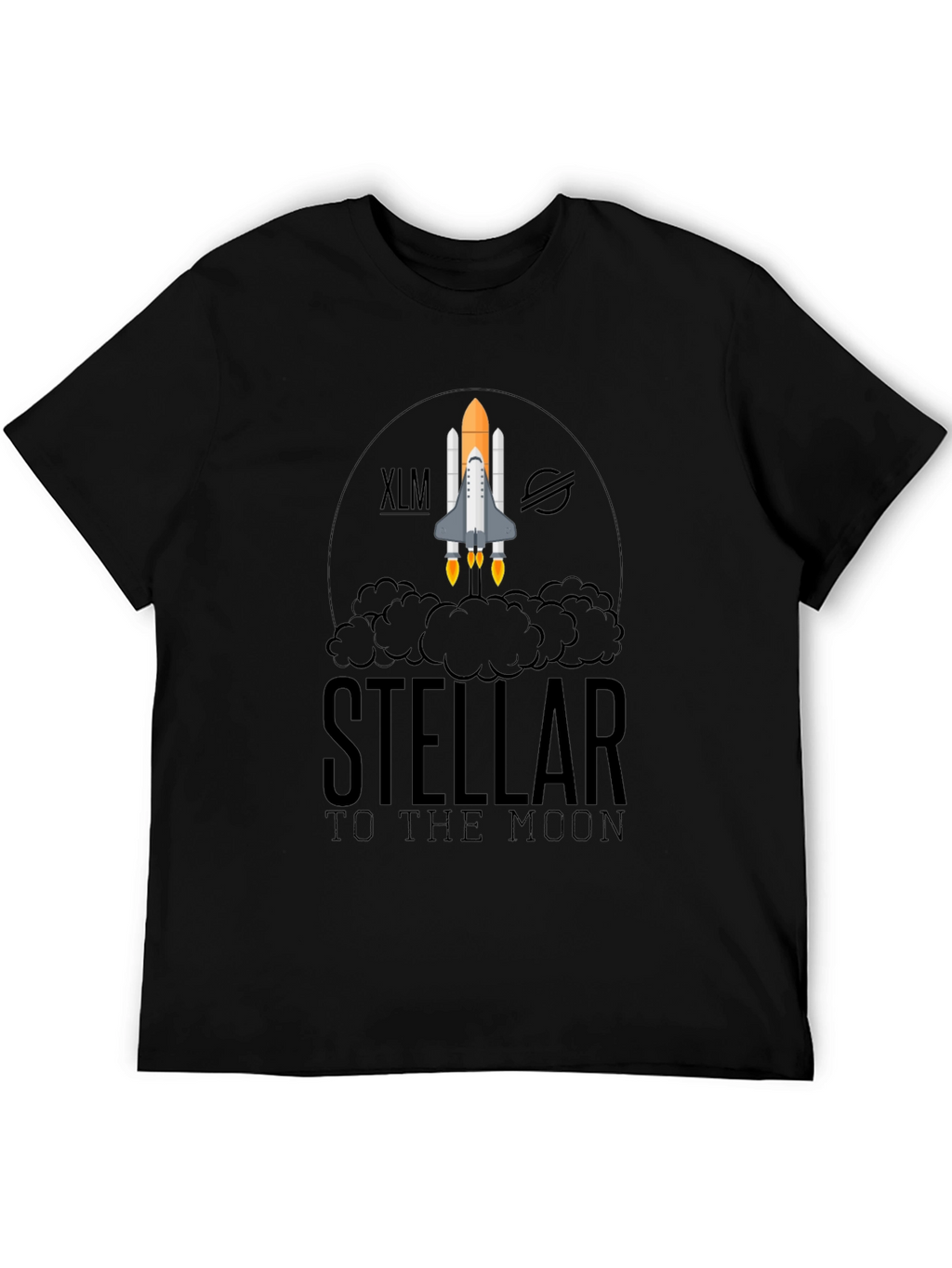 Stellar XLM to the Moon Black T-Shirt