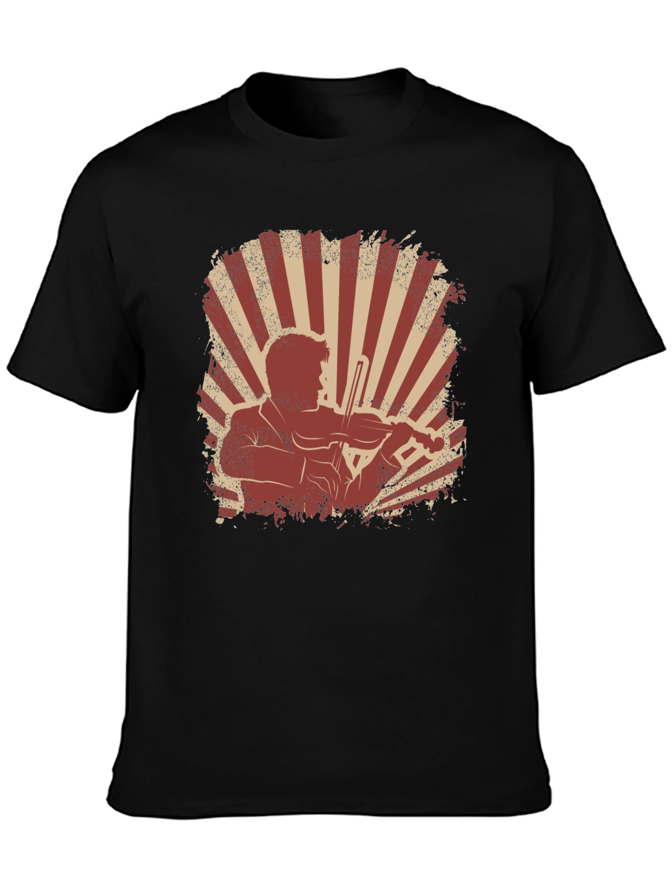 Violinist Graphic T-Shirt - Vintage Style