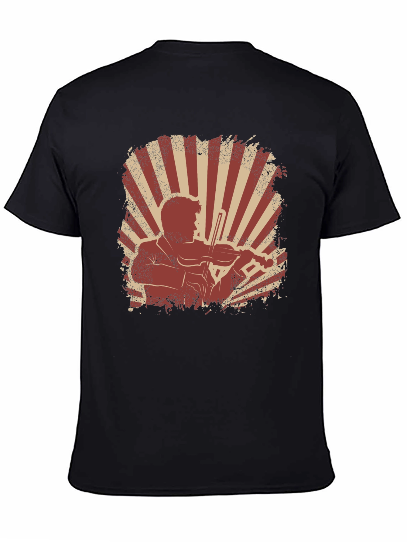 Violinist Graphic T-Shirt - Vintage Style