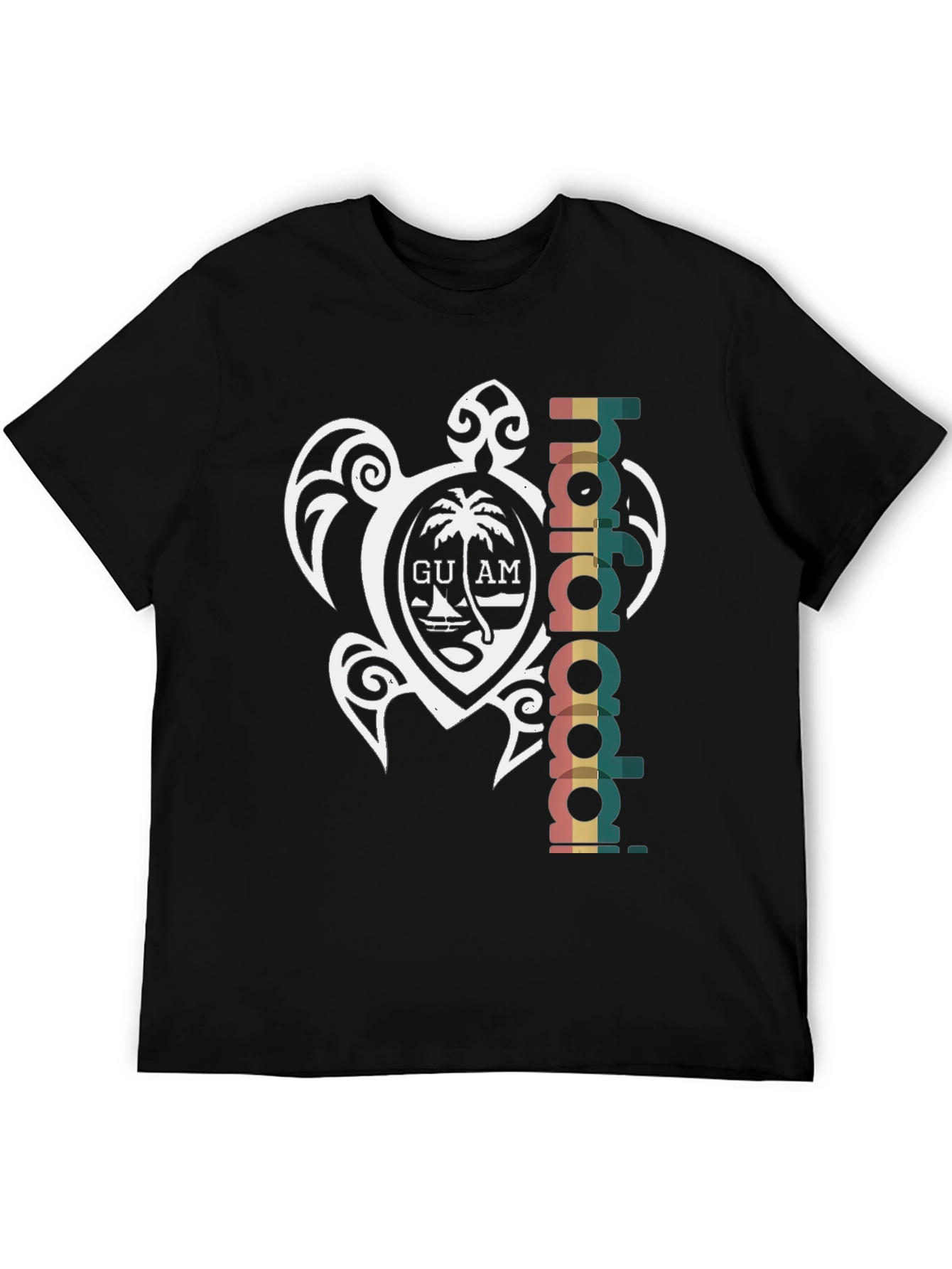 Guam Turtle Hafa Adai Black T-Shirt