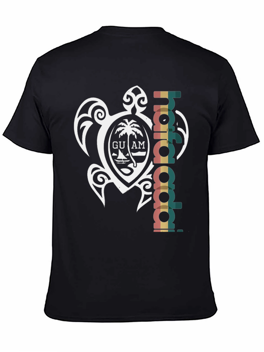 Guam Turtle Hafa Adai Black T-Shirt