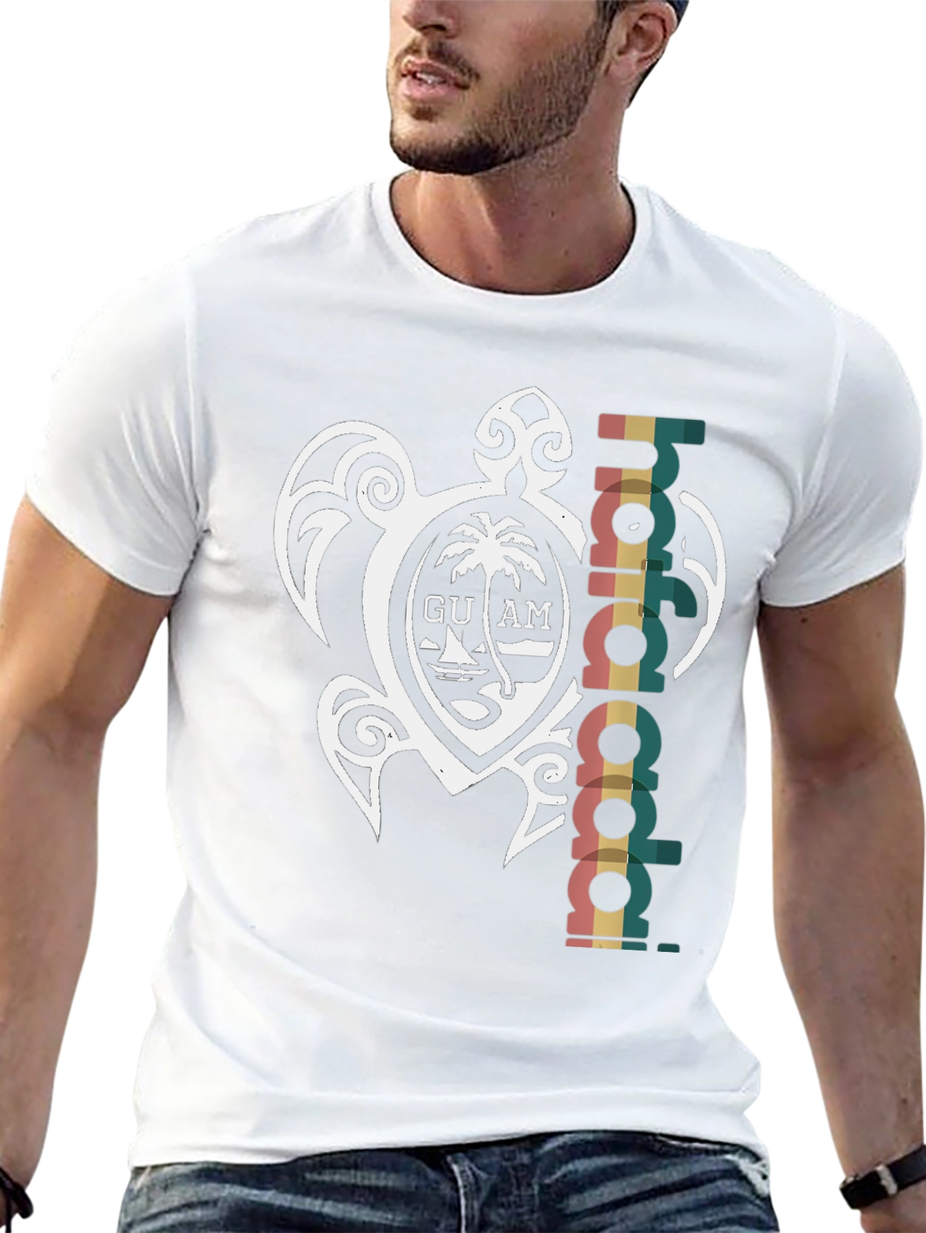 Guam Turtle Hafa Adai Black T-Shirt