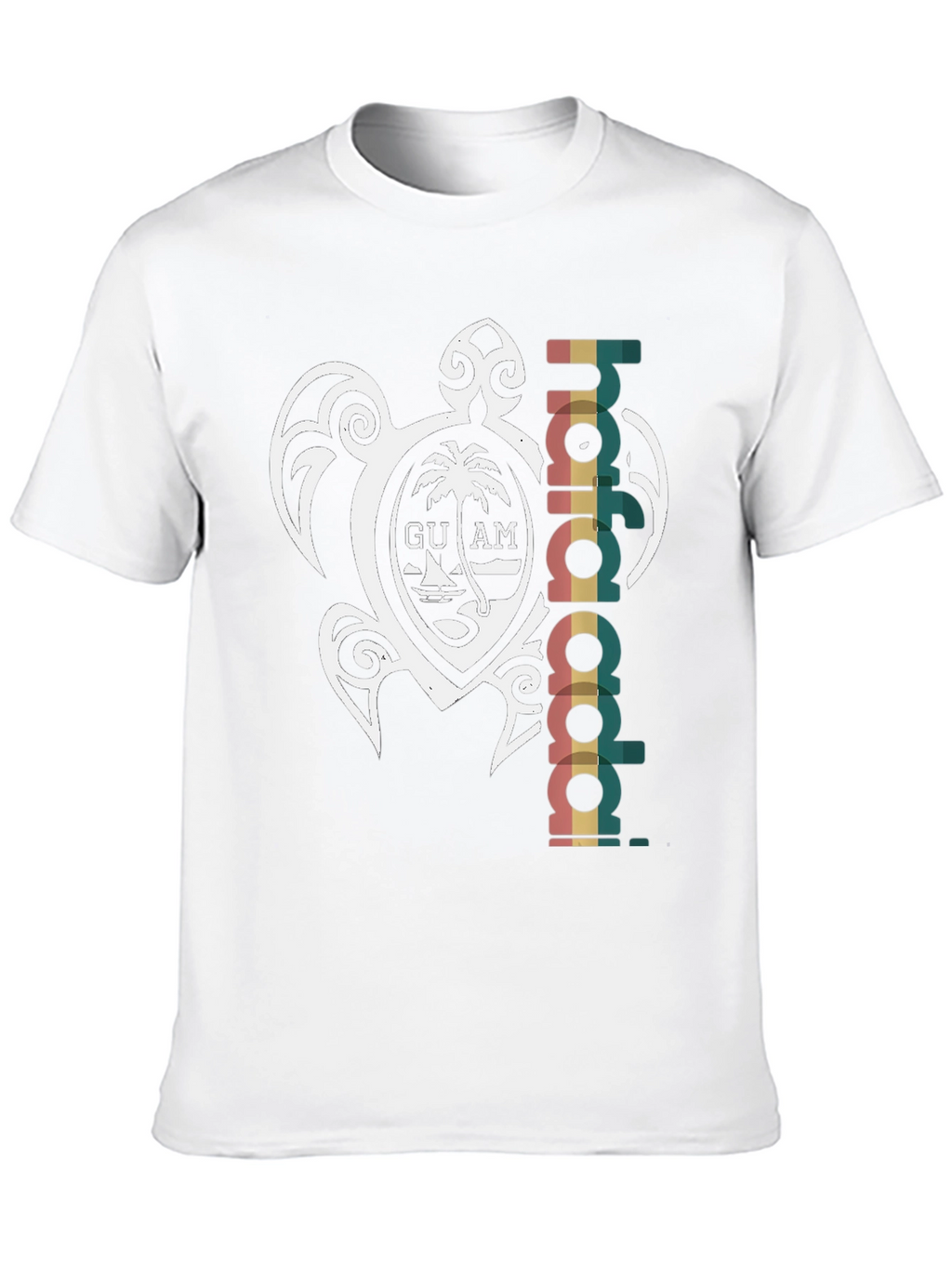 Guam Turtle Hafa Adai Black T-Shirt