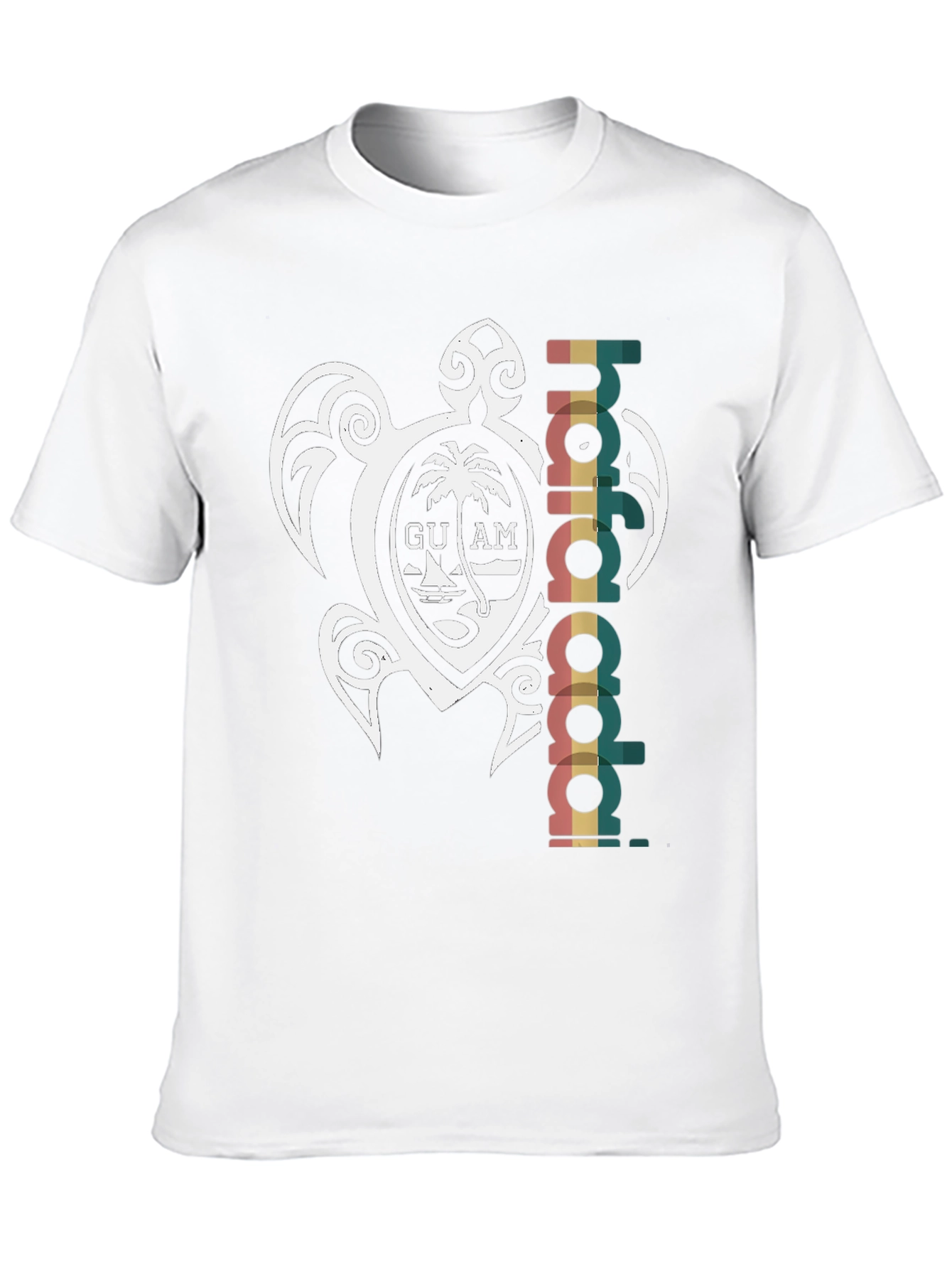 Guam Turtle Hafa Adai Black T-Shirt