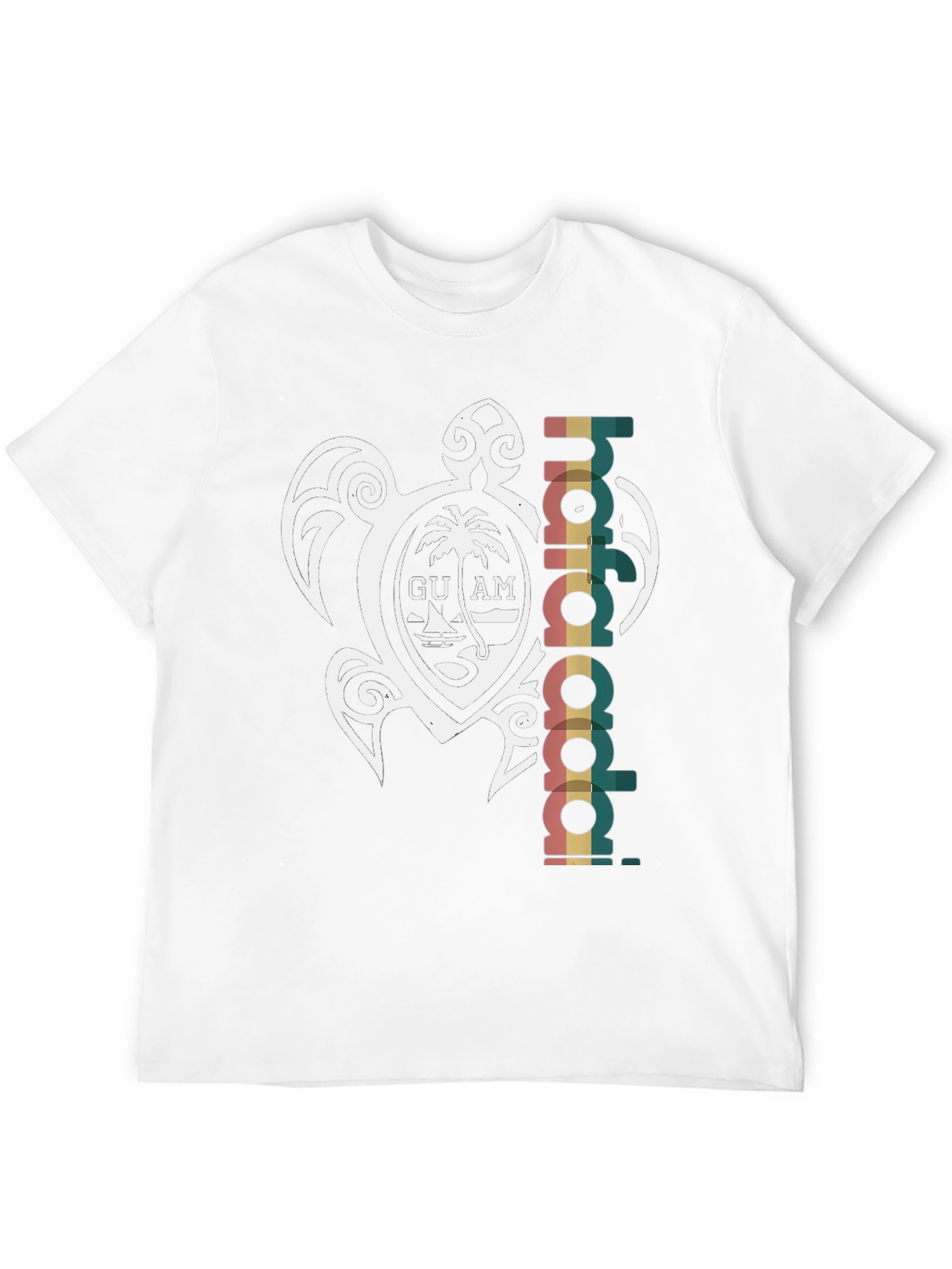 Guam Turtle Hafa Adai Black T-Shirt