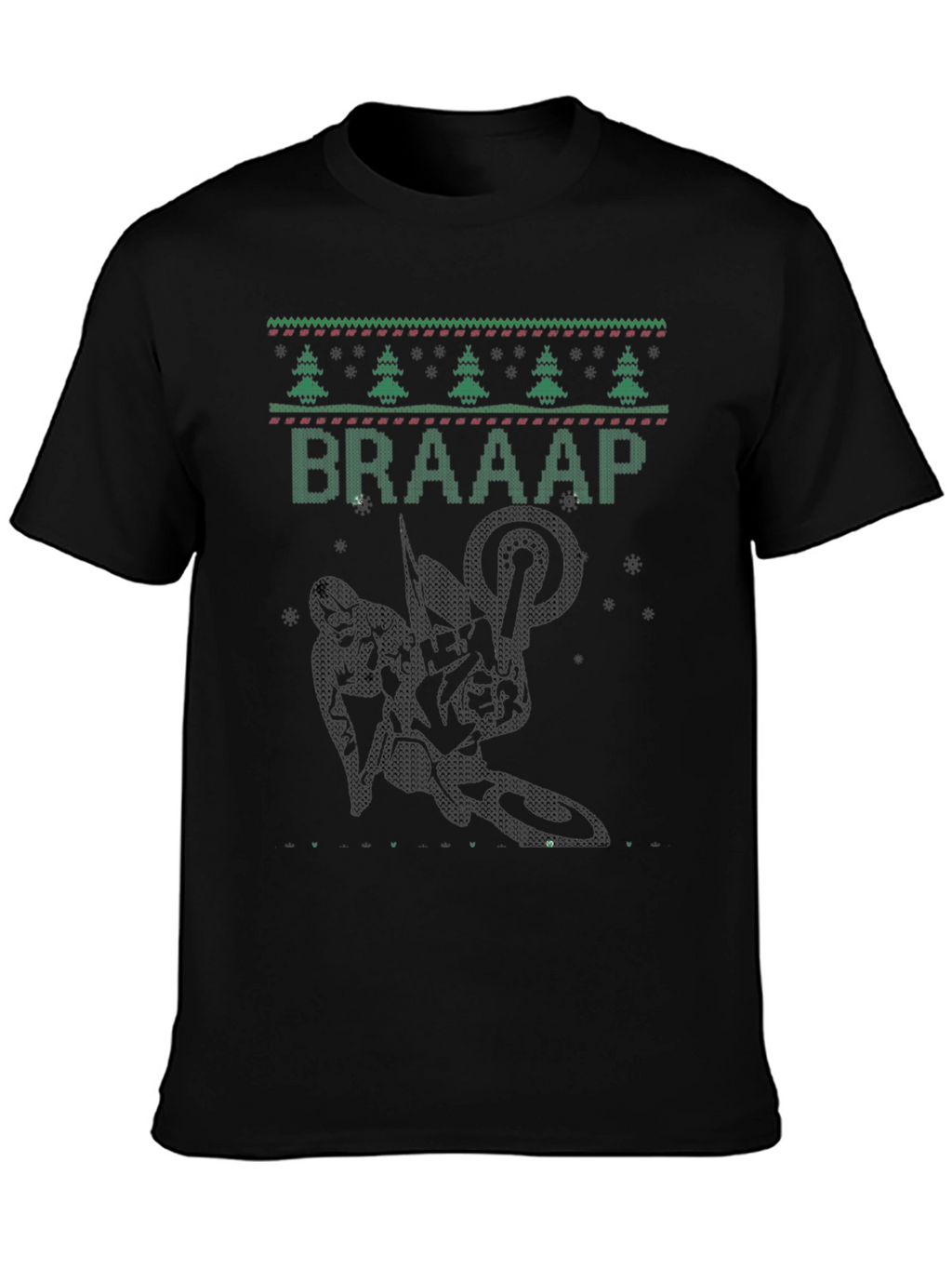 Braaap Christmas Tree Motorcross T-Shirt