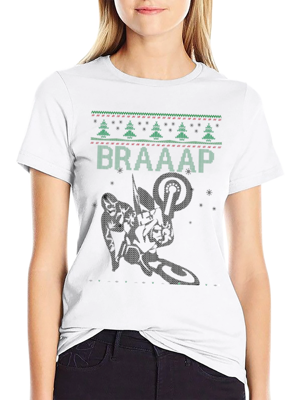 Braaap Christmas Tree Motorcross T-Shirt