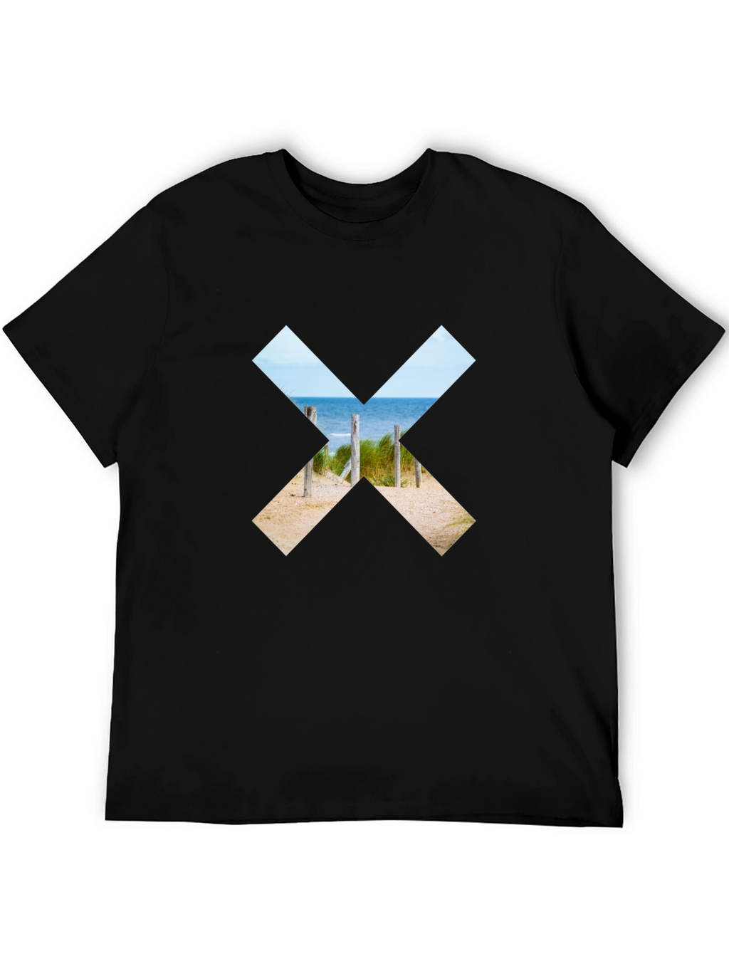 Beach X Graphic T-Shirt - Soft Cotton Blend
