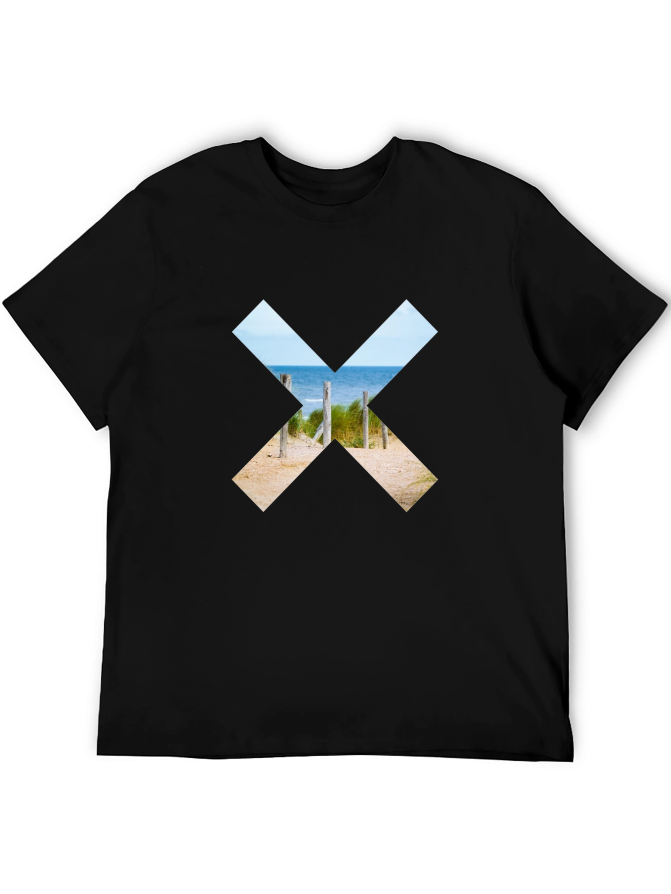 Beach X Graphic T-Shirt - Soft Cotton Blend