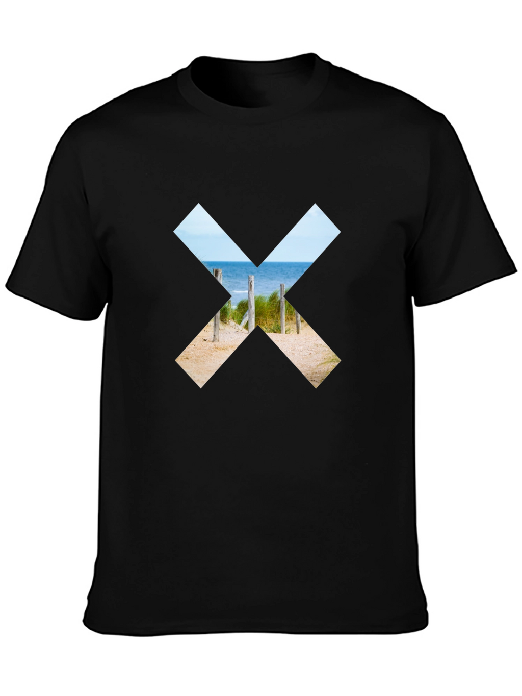 Beach X Graphic T-Shirt - Soft Cotton Blend